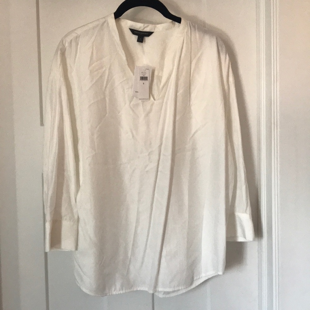 Banana Republic white blouse 3/4 sleeves